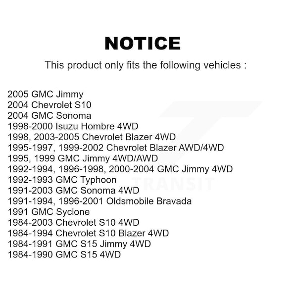 Front Lower Suspension Ball Joint For Chevrolet S10 Blazer GMC Sonoma Jimmy Oldsmobile S15